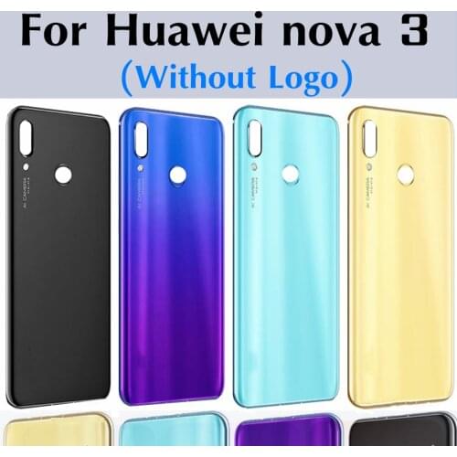 6.3 inch For Huawei nova 3 Back Battery Cover Rear Housing Door Glass Case Battery Cover