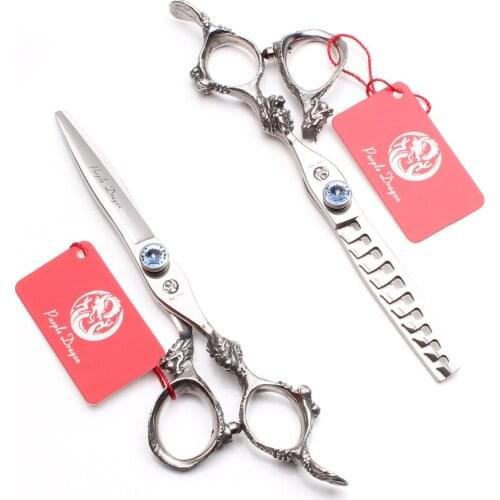 6" 440C Professional Hair Scissors Cutting Shears Thinning Scissors Hairdressers Scissors Set Barber Scissor Dropshipping Z9107