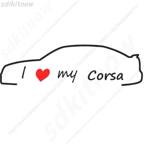 8x28cm I love my car Decal Funny Creative Sticker Styling Door Decoration Accessories For OPEL OPC Corsa a b c d e