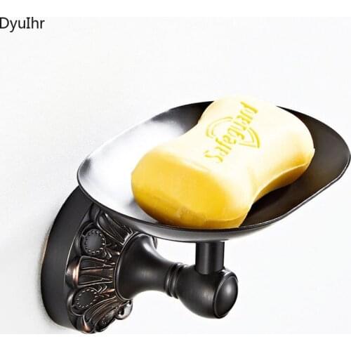 Bathroom accessories black bronze craft brass soap plated dish perforated installation toilet soap box bathroom soap dish DyuIhr
