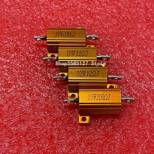 Aluminum Power Metal Shell Case Wirewound Resistor RX24 10W 0.01 ~ 100K 0.05 0.1 0.5 1 2 4 6 8 10 20 100 150 200 500 1K 10K ohm