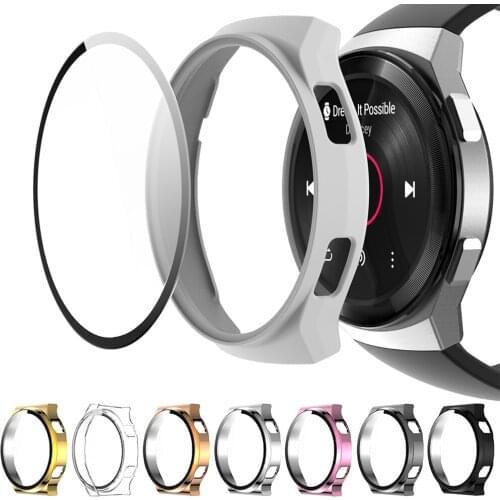 Case For Huawei Watch GT 2 2E 46mm/42mm Full Coverage Tempered Glass Case Protective Shell Case For Huawei GT2 Pro 46mm Cover