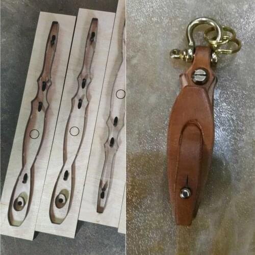 Designer leather craft template key ring belt die cutting knife mould hand punch tool set