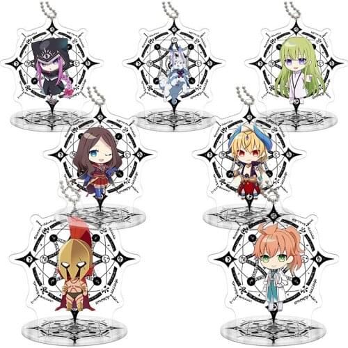 Game Fate Grand Order FGO Acrylic Model Doll Keychain Gilgamesh Archer Lancer Saber Tamamo no Mae Action Figure Pendant Gifts