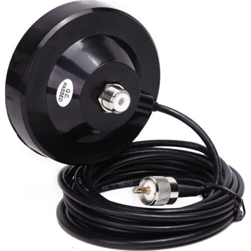 Exquisite Big Magnetic Mount Base 11CM with 5M Coaxial Cable for Baofeng TYT QYT KT-7900D Baojie BJ-218 Mobile Radio Antenna