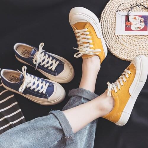 Fashion Womens Vulcanize Shoes 2020 New Summer Korean Style Women Canvas Shoes Flats Women Casual Sneakers Color Trendy Shoes