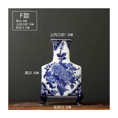 Jingdezhen Ceramics Aesthetics Blue and White Porcelain Flower Arrangement Vase Flower Porcelain Meat Plant Porcelain Arrangemen