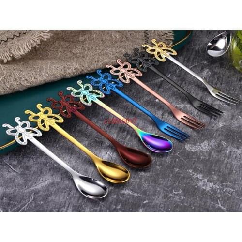 Creative hanging cup butterfly coffee spoon 304 stainless steel spoon gift spoon