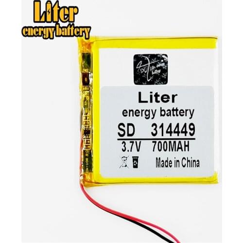 314449 3.7V 700mah Lithium polymer Battery with Protection Board For MP4 Digital Products