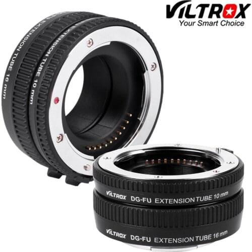 VILTROX DG-FU Auto focus AF Metal Macro Extension Tube Ring Lens Adapter Mount for Fujifilm X X-Pro2 X-T2/T1 X-T20/T10 X-E2S A10
