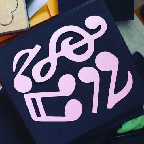 Musical notes wooden die 15.8mm thick 5.5x6inch M-GE0014