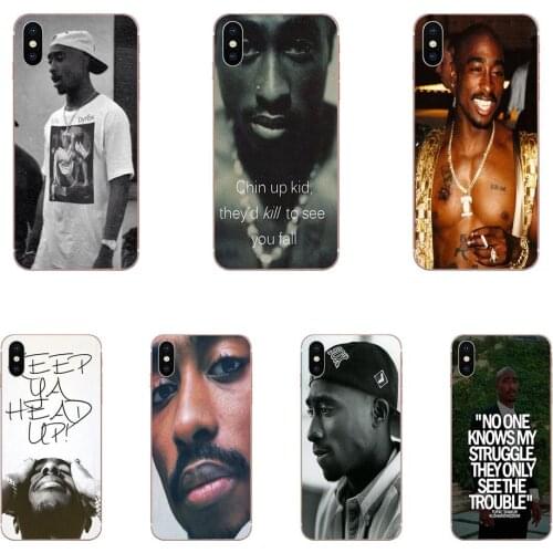 For iPhone 11 Pro XS Max X 8 7 6s Plus 5 SE 11 XR SE 2020 Soft TPU Coque Case Capa Tupac 2pac Shakur