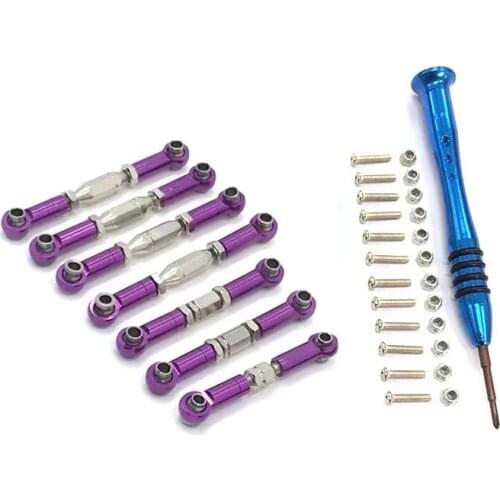 Pull Rod Adjustable Steering Servo Link Swing Arm for 1/14 WLtoys 144001 RC Remote Control Car Spare Parts