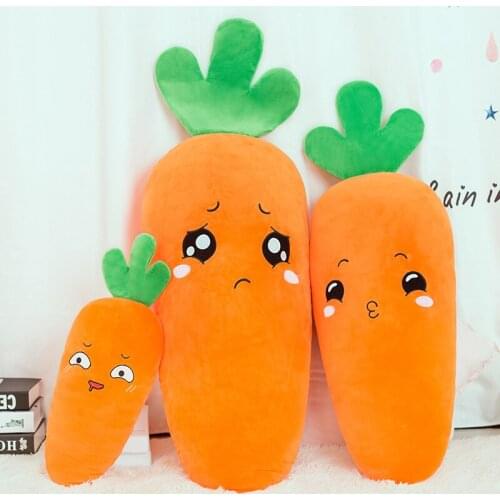 New Creative Simple Carrot Plush Toy Very Soft Down Cotton Stuffed Pillow Soft Skin-friendly and Comfortable Lazy Sleeping Doll