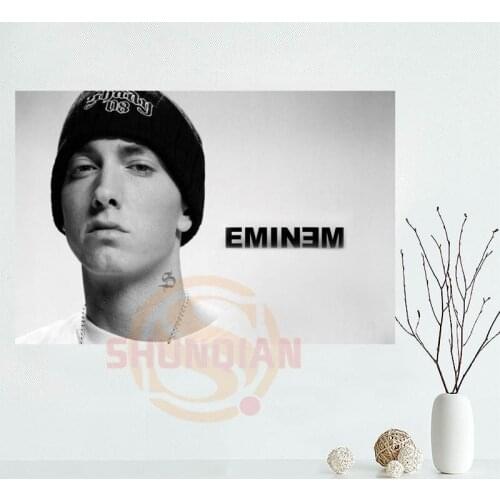 Eminem Poster Custom Satin poster print cloth fabric wall poster print Silk Fabric Print