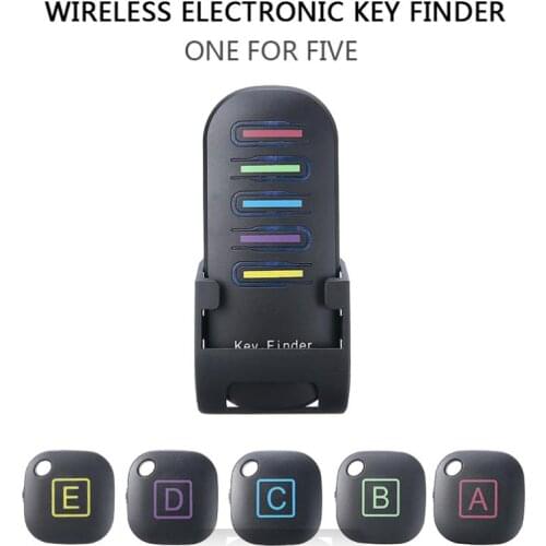 POHIKS 1pc Black High Quality Wireless Electronic Key Finder Household Portable Smart Keys Lost Receiver Alarm Keychain