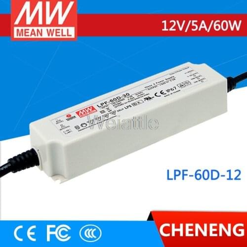 MEAN WELL original LPF-60D-12 12V 5A meanwell LPF-60D 12V 60W Single Output LED Switching Power Supply