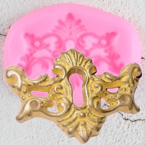 Vintage Key Hole Cake Border Silicone Molds Relief Cupcake Topper Cake Decorating Tools Candy Clay Chocolate Gumpaste Moulds