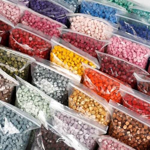 100pcs/set Octagon Sealing Wax Beads Retro Wax Seal Stamp Beaded Waxes for Wedding Vintage Craft Decor Card Making Tools