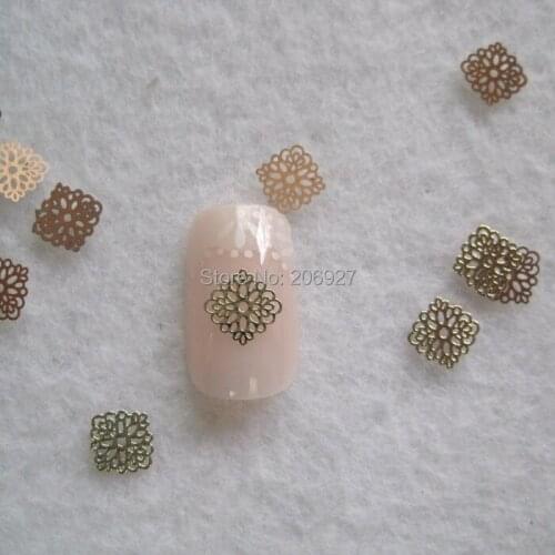 MS280-2 100pcs Gold Cute Metal Sticker Nail Art Metal Sticker Nail Art Decoration Non-adhesive Sticker