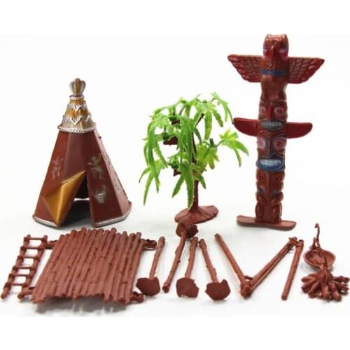 13pcs/Set Native Plastic Indian Tribes Model American Art Figure Doll Toy 63HE