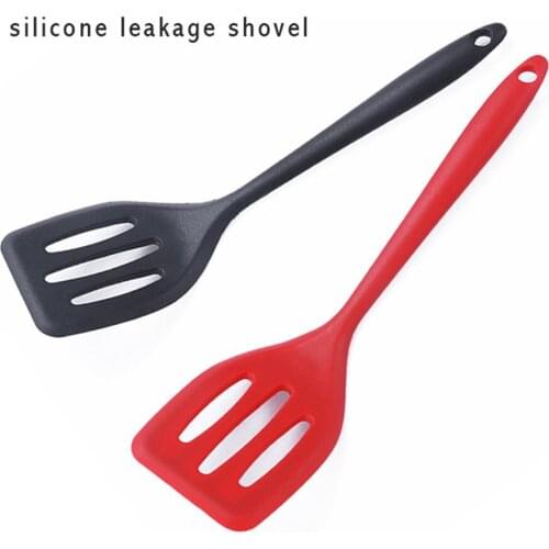 Non-Stick Grade Silicone Turner Slotted Turner Spatula Stainless Steel Handle Kitchen Utensil Non Toxic