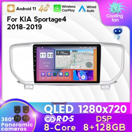 GPS navigation car multimedia video player auto radio for KIA Sportage4 2018-2019 octa-core 6+128G Android 111280*720 IPS screen