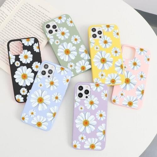Daisy Flower Case For Samsung Galaxy A12 A22 A21S A32 A10 A51 A52 A50 A71 A31 A40 A70 A72 M32 S10 S9 S21 Ultra S20 FE Plus Couqe