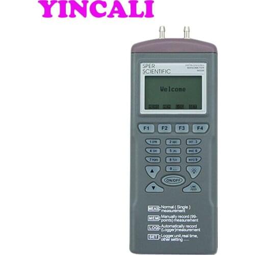 High Precision Datalogging Digital Manometer AZ9632 Intelligent Differential Pressure Datalogger Gauge Range 2 psi
