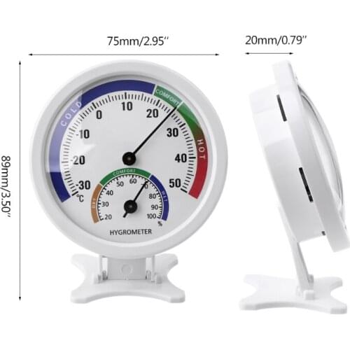 Indoor Outdoor Thermometer Hygrometer - Mini 3'' Desk Thermometer Wireless Thermometer for Table Kitchen Car Greenhouse 85AC