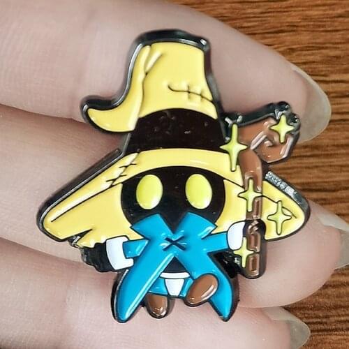 Final Fantasy Vivi Character Brooch Pins Enamel Metal Badges Lapel Pin Brooches Jackets Jeans Fashion Jewelry Accessories