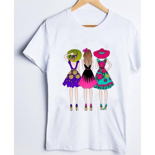 Tees for Women Print Cartoon Friends Beach Summer Casual 90s Ladies Clothes Lady Tops Clothing Female T Shirt Womens T-Shirt