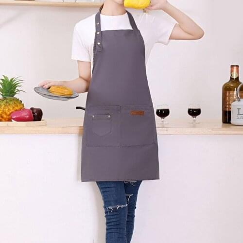 Men and women wear-resistant, waterproof and oil-proof hand-wiping apron cooking and baking apron kitchen practical apron