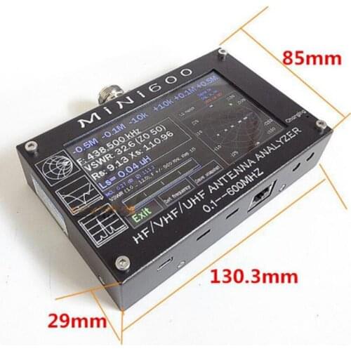 New 0.1-600mhz HF/VHF/UHF Antenna Analyzer Capacitive 4.3" LCD Touch Screen For Radio