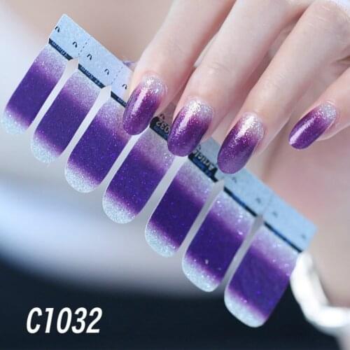 New Glitter Nail Stickers Patch Environmental Nail Foils Polish Wraps Adhesive Manicure Nail Decoration 3D Art Sticker Supplies