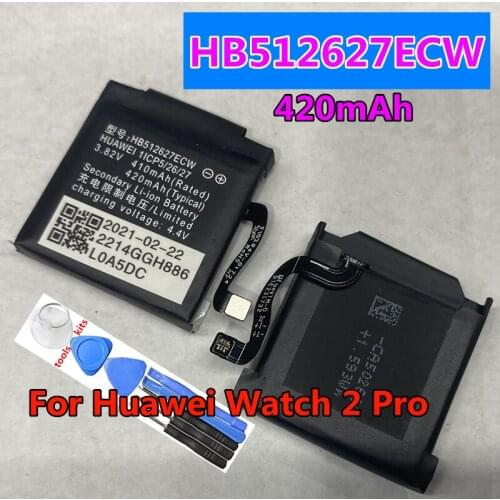 New Original Replacement Battery 420mAh HB512627ECW For Huawei WATCH 2 Pro 4G EO-DLXXU Porsche Design WATCH GT