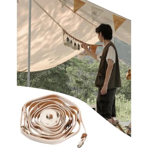 Camping Leather Hanging Rope Outdoor Hanging Clothesline Picnics Shelf Hanging Simple Installation Convenient Camping Tools