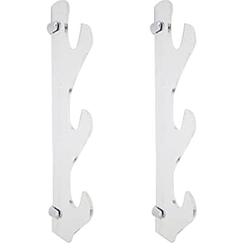 1pair Portable Home Decor For Katana Easy Install Display Stand With Screw Universal Wall Mounted Acrylic Sword Rack Accessories
