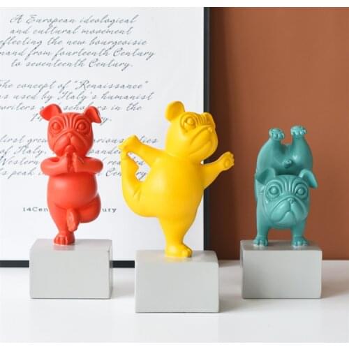 Simple and modern personality childrens room lovely home decoration crafts ornaments creative dog animal decoration