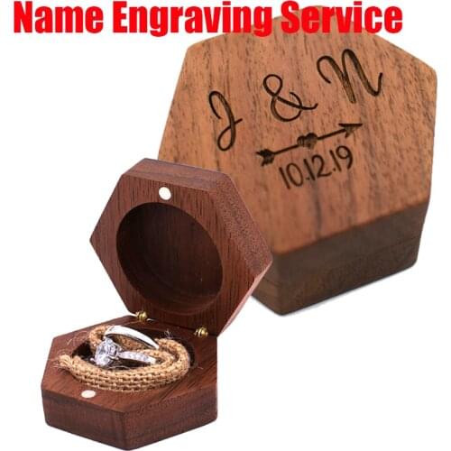 Custom Ring Bearer Box, Personalized Wedding Ring Box, Wooden Ring Holder Box, Rustic Wedding Custom Initials & Date