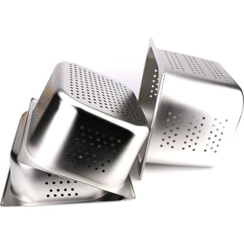 Heavy Duty Mirco-perforated Colander Stainless Steel Rectangle Strainer Fine Mesh Colander Kitchen Durable Strainer Rinse Drain