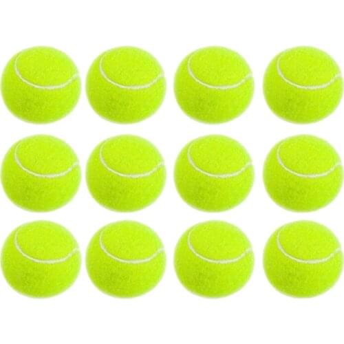 12 PCS Tennis Training Tennis Balls, Rubber Tennis Balls, 1.3 Meters High Elasticity Tennis Balls