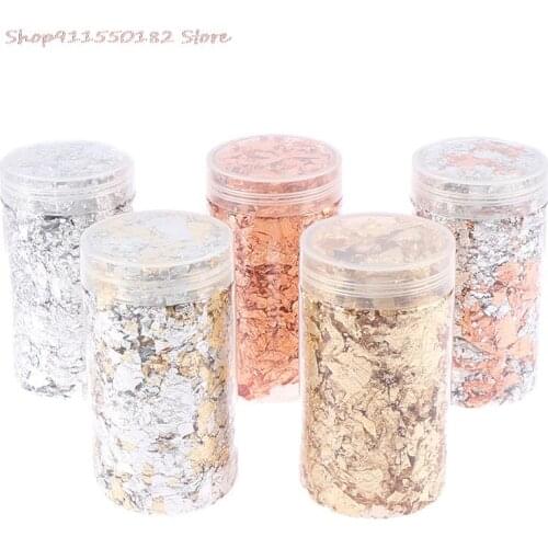 Decoratieve Bladgoud Vlokken 2/3/5/6G Goud Zilver Confetti Diy Nail Art Paiting Materialen decoreren Folie Papier Feestartikelen