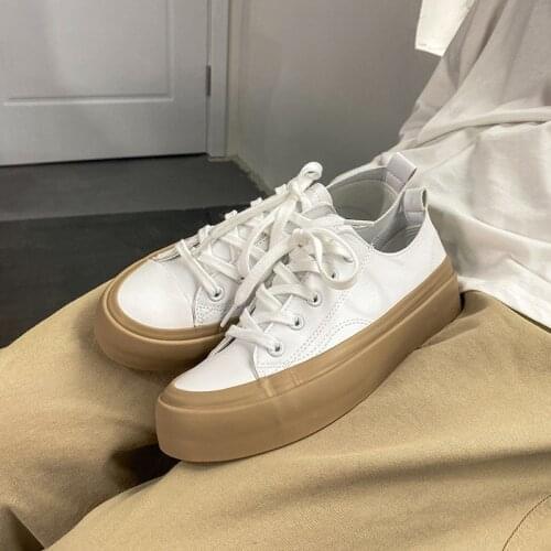 Sneakers Women 2020 White Wedges Sneakers Woman Platform Casual Shoes Fashion High Quality Leather Insole Women Designer Shoes