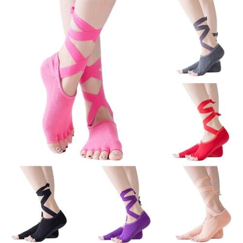 Womens Socks Strap cotton yoga socks for women breathable non-slip ballet pilates yoga socks sportswear accessories