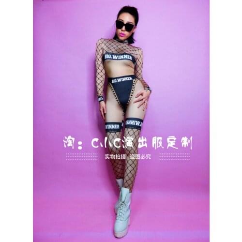 2020 Women New Network Sexy tight-fitting Jumpsuit Slim Slim Team Gogo Party Custom Bar Show Party Celebration Birthday