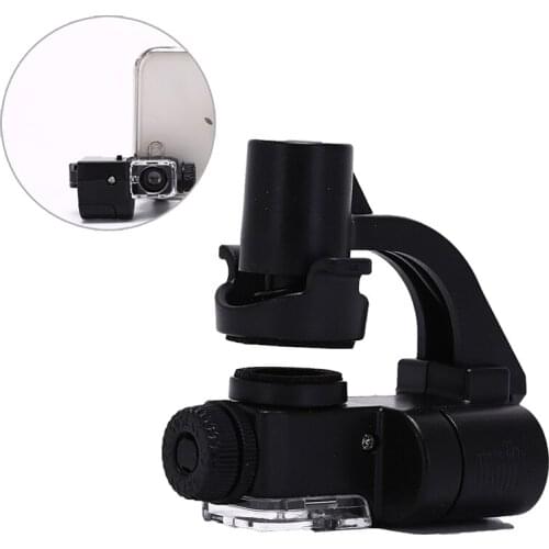1pc universal mobile phone microscope lens 90x optical zoom magnifier led lights