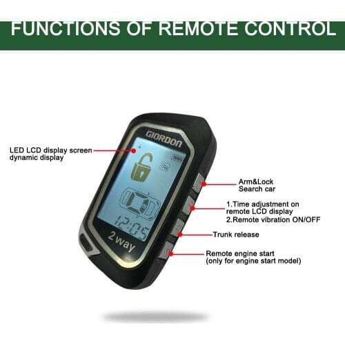 1600 Smartphone Remote Start For Car Keyless Entry Auto re-arm Remote control trunk release Remote Central Locking/Unlock