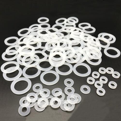 20 Pieces Silicone Washer Gaskets Rubber Seal O-rings Water Heater Seals Corrugated Pipe Flat Gasket Thick 1/1.5/2/3mm