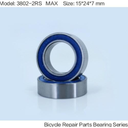 3802-2RS MAX Bearing 15*24*7mm ( 1 PC ) Double Row Full Balls Bicycle Suspension Pivot Repair Parts 3802 2RS Ball Bearings